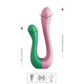 Vibrador Intt Double Passion Collors -(18067) - Rosa C/ Verde