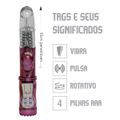 *Vibrador Rotativo 36 Vibrações SI (5275). - Roxo