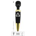 Massageador Recarregável Pretty Love Body Wand SI - (5405) - Preto C/ Dourado