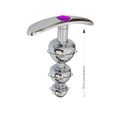 Plug De Metal Com Base Removível SI -(7450) - Pedra Roxa