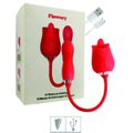 Estimulador Recarregável Formato de Rosa Flowery SI (7867) - Vermelho