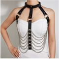 Harness Corporal Com Corrente SI (9318) - Preta