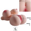 Masturbador Masculino Vagina Ânus e Mamilos Penetravéis SI (9572) - Bege