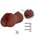 Masturbador Vagina Ânus Com Boca SI (9787) - Marrom