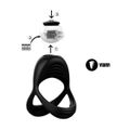 *Anel Peniano Duplo Com Vibro VP(AN084-CZAN84) - Preto