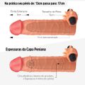 *Capa Peniana de 13cm Para 17cm Com Vibro VP (CA059) - Bege