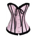 *Corselet Tomara Que Caia VP (CS001) - Rosa com Preto
