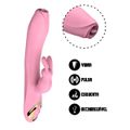 *Vibrador Com Estimulador Recarregável Sex Massager(DB-072-CZDB72 - Rosa