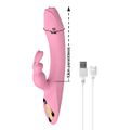 *Vibrador Com Estimulador Recarregável Sex Massager(DB-072-CZDB72 - Rosa
