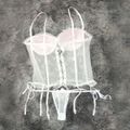 *Espartilho Mary (DM259) - Branco com Rosa