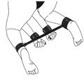 *Separador Com Bracelete e Tornozeleira Dominatrixxx (DX1721) - Preto