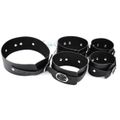 Kit Coleira Algema E Tornozeleira Com Corrente (DX507) - Preto