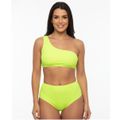 *Conjunto Hot Pants Neon Ombro (FR5865) - Verde Limão