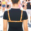 *Soutien Harness em Tiras de plástico (GS17982) - Laranja Neon