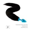 Plug de Metal Azul Com Cauda Hard (HA116A) - Preto