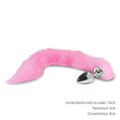 *Plug de Metal Cromado Com Cauda Hard (HA116C) - Rosa