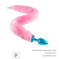 Plug de Metal Azul Com Cauda Hard (HA116A) - Rosa