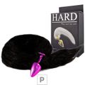 Plug de Metal Rosa Com Cauda Hard (HA116R) - Preto