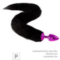 Plug de Metal Rosa Com Cauda Hard (HA116R) - Preto