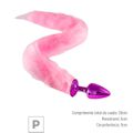 Plug de Metal Rosa Com Cauda Hard (HA116R) - Rosa