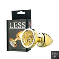 Plug Less P Dourado Com Pedras Cravejadas em Strass (HA143D) - Dourado