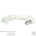 Plug de Plástico P Less Cromado Com Cauda (HA168C). - Branco