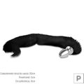 Plug de Plástico P Less Cromado Com Cauda (HA168C). - Preto