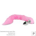 Plug de Plástico P Less Cromado Com Cauda (HA168C). - Rosa