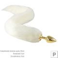 Plug de Plástico P Less Dourado Com Cauda -(HA168D) - Branco
