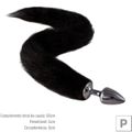 Plug de Plástico P Less Preto Com Cauda (HA168P) - Preto