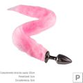 Plug de Plástico P Less Preto Com Cauda (HA168P) - Rosa