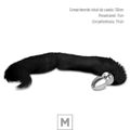 Plug de Plástico M Less Cromado Com Cauda(HA169C) - Preto