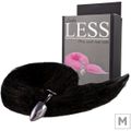 Plug de Plástico M Less Preto Com Cauda (HA169P) - Preto