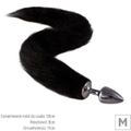 Plug de Plástico M Less Preto Com Cauda (HA169P) - Preto