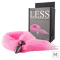 Plug de Plástico M Less Preto Com Cauda (HA169P) - Rosa