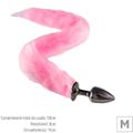 Plug de Plástico M Less Preto Com Cauda (HA169P) - Rosa