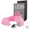 Plug de Plástico M Less Cromado Com Cauda(HA169C) - Rosa