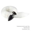 Plug de Plástico G Less Preto Com Cauda (HA170P) - Branco
