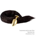 Plug de Plástico G Less Dourado Com Cauda (HA170D) - Preto