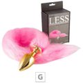Plug de Plástico G Less Dourado Com Cauda (HA170D) - Rosa