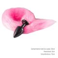 Plug de Plástico G Less Preto Com Cauda (HA170P) - Rosa