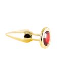 Plug de Metal Slim Com Pedras Variadas (HA172) - Dourado