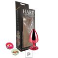 Plug de Metal P Personalittè Com Duas Pedras - (HA185) - Vermelho