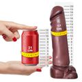 *Prótese 20x17cm Com Escroto (M18402) - Marrom
