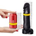 *Prótese 20x17cm Com Escroto (M18403) - Preta