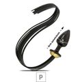 *Plug de Metal Com Chicote (MT053) - Preto