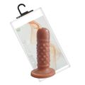 *Plug Silicone Texturizado 10cm (P5121) - Bege