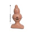 *Plug Silicone 3 Esferas 11cm (P59501) - Bege