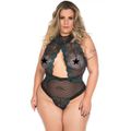 *Body Luxúria Plus Size -(PS2056) - Verde com Preto