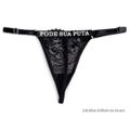 Calcinha Preta Personalizada Treacy (ST118) - Fode Sua Puta